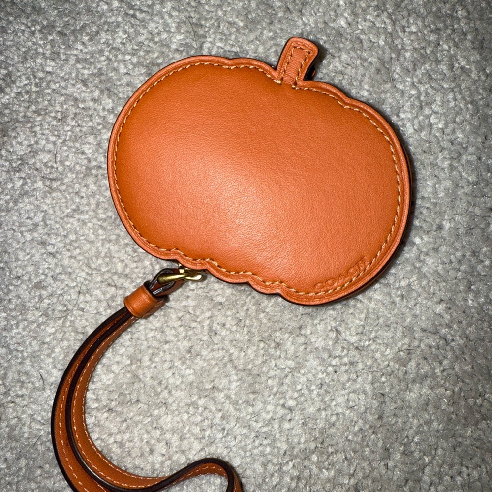Coach Orange Leather Coin Pouch